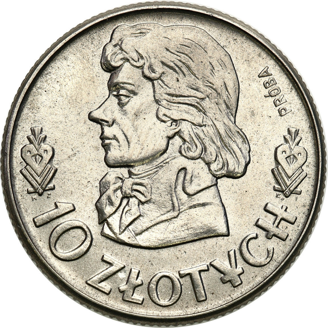 PRL. PRÓBA Nikiel 10 złotych 1960 - Tadeusz Kościuszko
